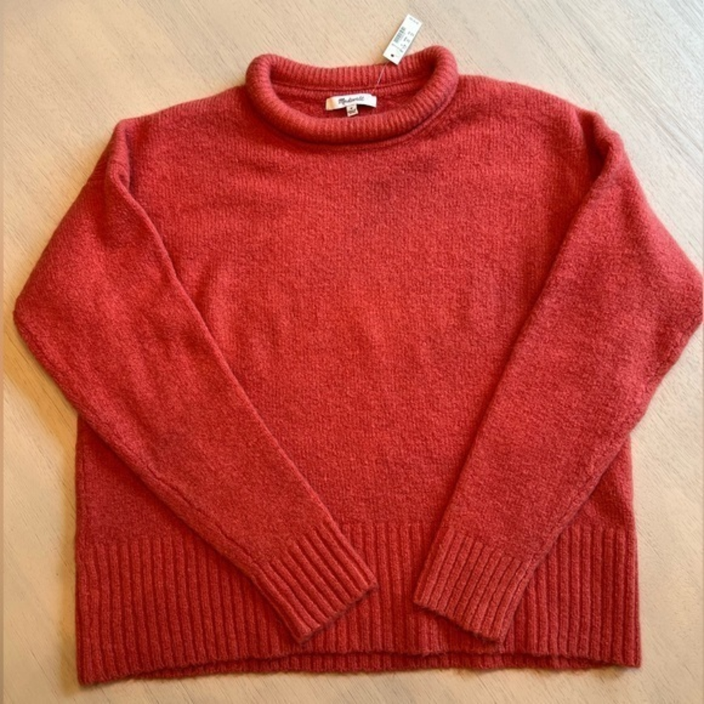 Madewell Red Turtleneck Sweater